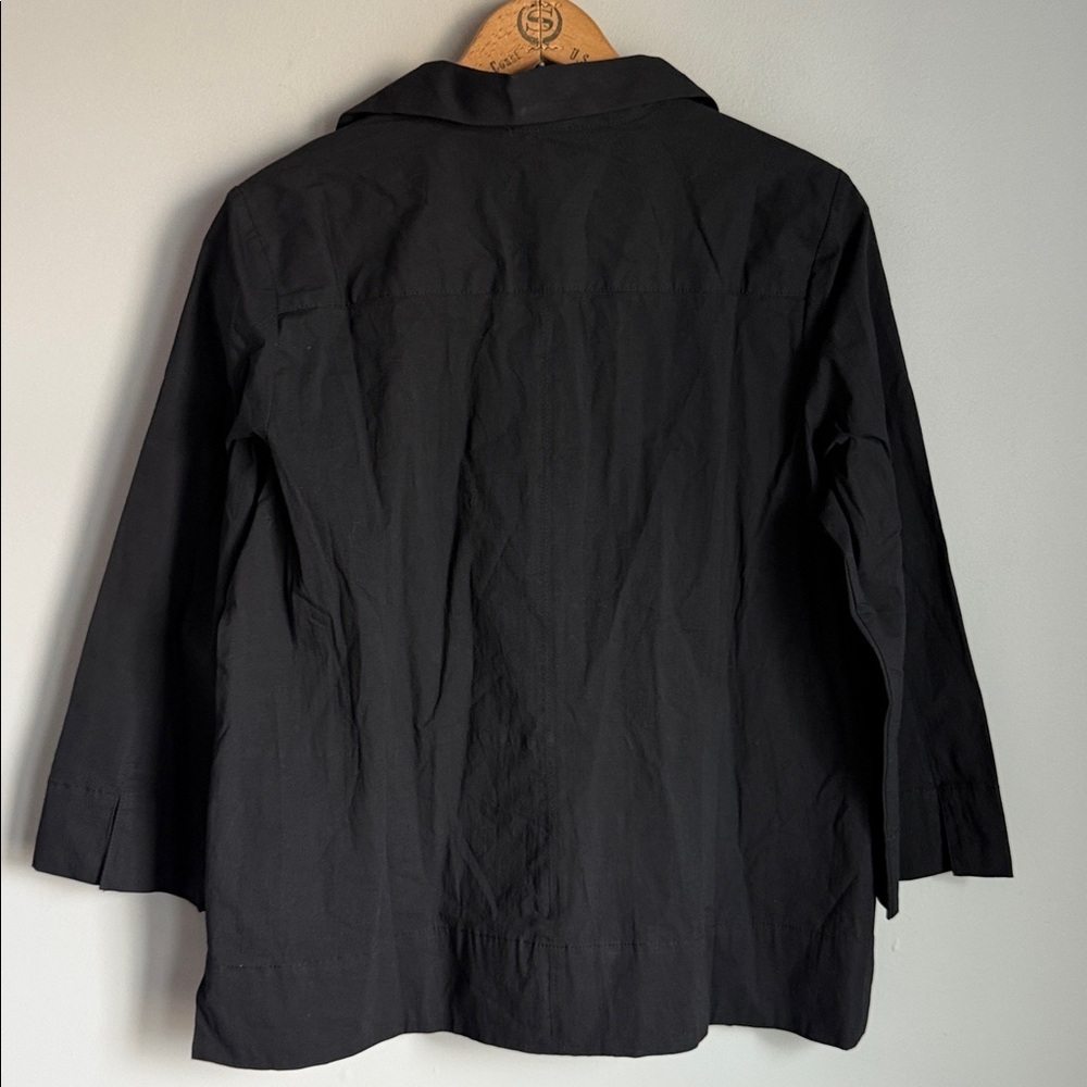 NEW TUCKERNUCK Black Margot Stand Collar Blouse Small - Picture 3 of 8